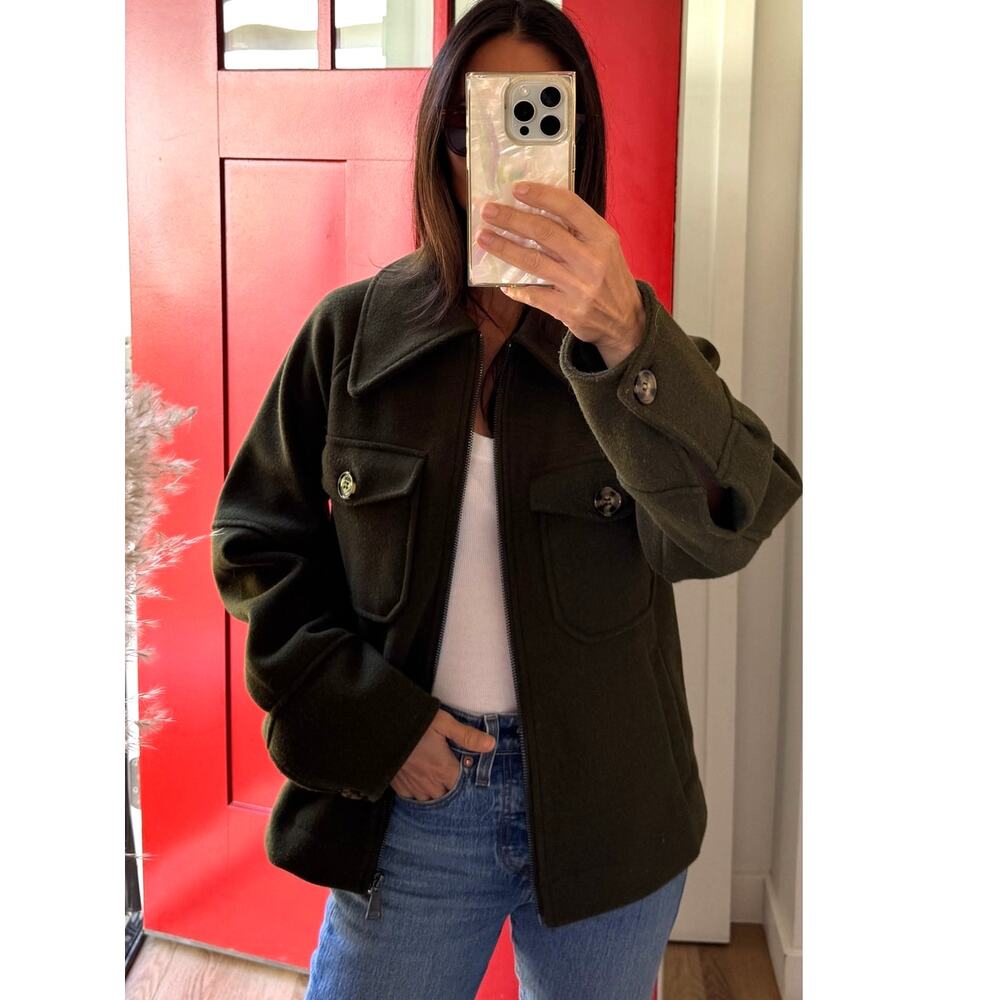 AVEC LES FILLES Women's Relaxed Zip Front Jacket Sz Small